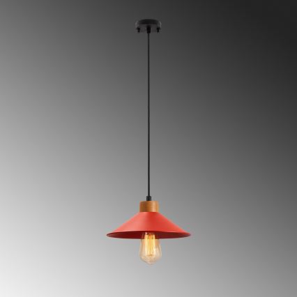 Luster na sajli MANAVGAT 1xE27/40W/230V crvena/braon