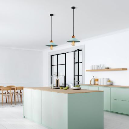 Luster na sajli MANAVGAT 1xE27/40W/230V plava/braon