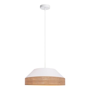 Luster na sajli MANISO 1xE27/60W/230V Ø 45 cm bela/bež