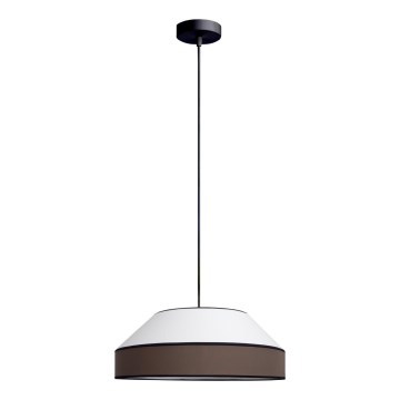 Luster na sajli MANISO 1xE27/60W/230V Ø 45 cm bela/smeđa