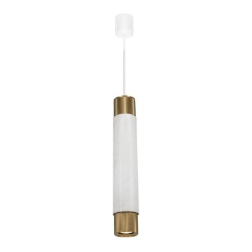 Luster na sajli Marble bela/mesing 1xGU10/8W/230V