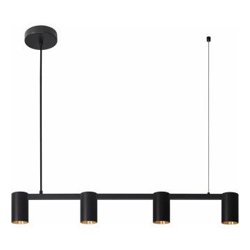 Luster na sajli MARIBEL 4xGU10/10W/230V, crne boje