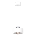 Luster na sajli MARTI 1xE27/15W/230V bela/sjajni hrom
