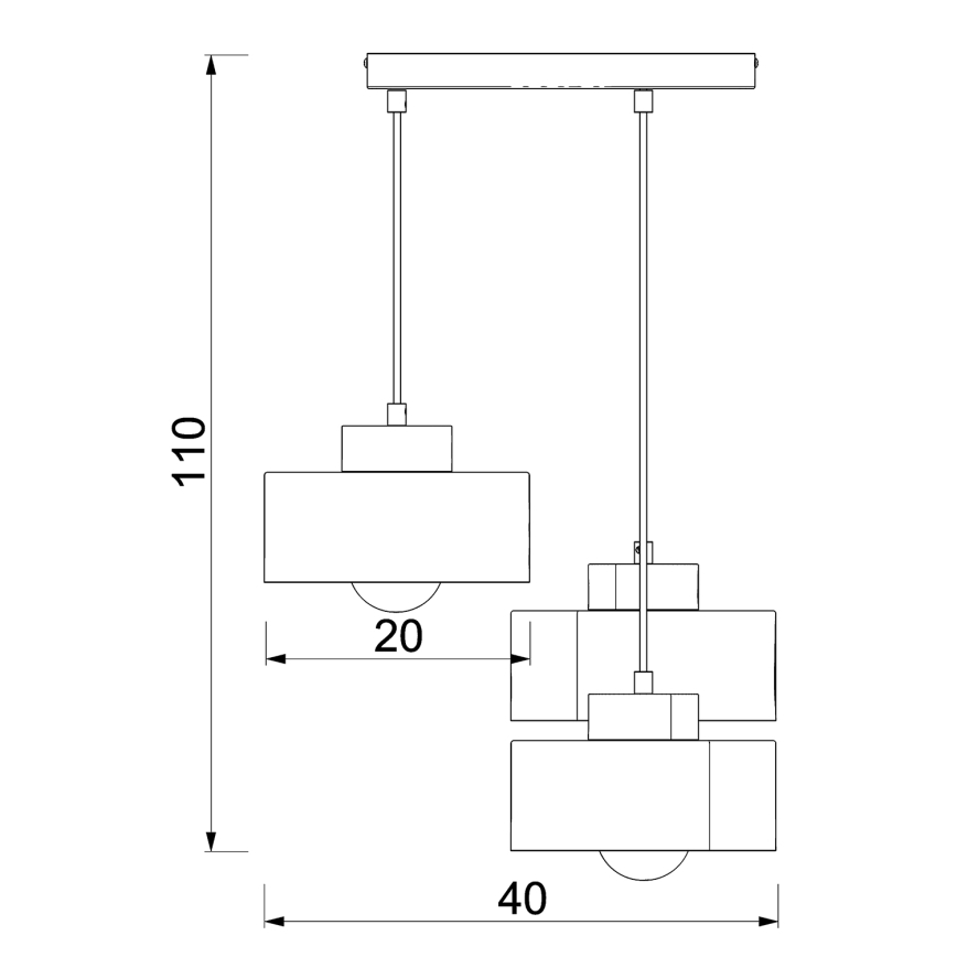 Luster na sajli MARTI 3xE27/15W/230V bela/sjajni hrom