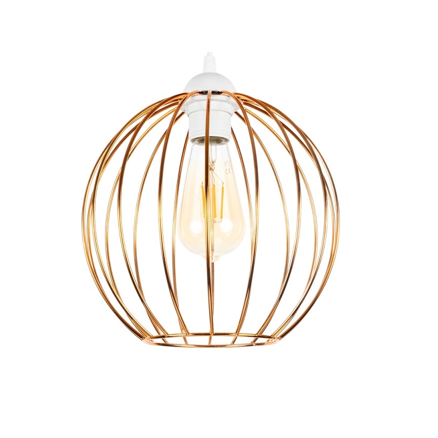 Luster na sajli MAT 3xE27/60W/230V bela/bakarna