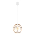 Luster na sajli MATT 1xE27/60W/230V bela/bakarna