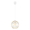 Luster na sajli MATT 1xE27/60W/230V bela/zlatna