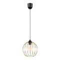Luster na sajli MATT 1xE27/60W/230V crni/zlatni
