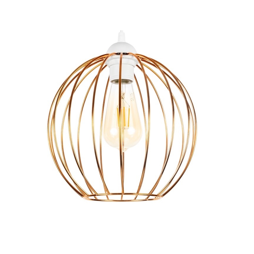 Luster na sajli MATT 2xE27/60W/230V pauk bela/bakarna