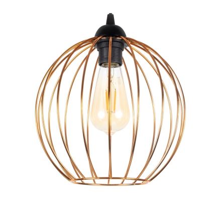 Luster na sajli MATT 2xE27/60W/230V pauk crna/bakarna