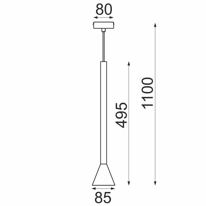 Luster na sajli MAZZO 1xGU10/8W/230V crna