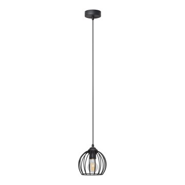 Luster na sajli MERCURE 1xE27/15W/230V Ø 16 cm crne boje