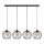 Luster na sajli MERCURE 4xE27/15W/230V crni