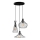 Luster na sajli MEZOPOTAMYA 3xE27/40W/230V crna