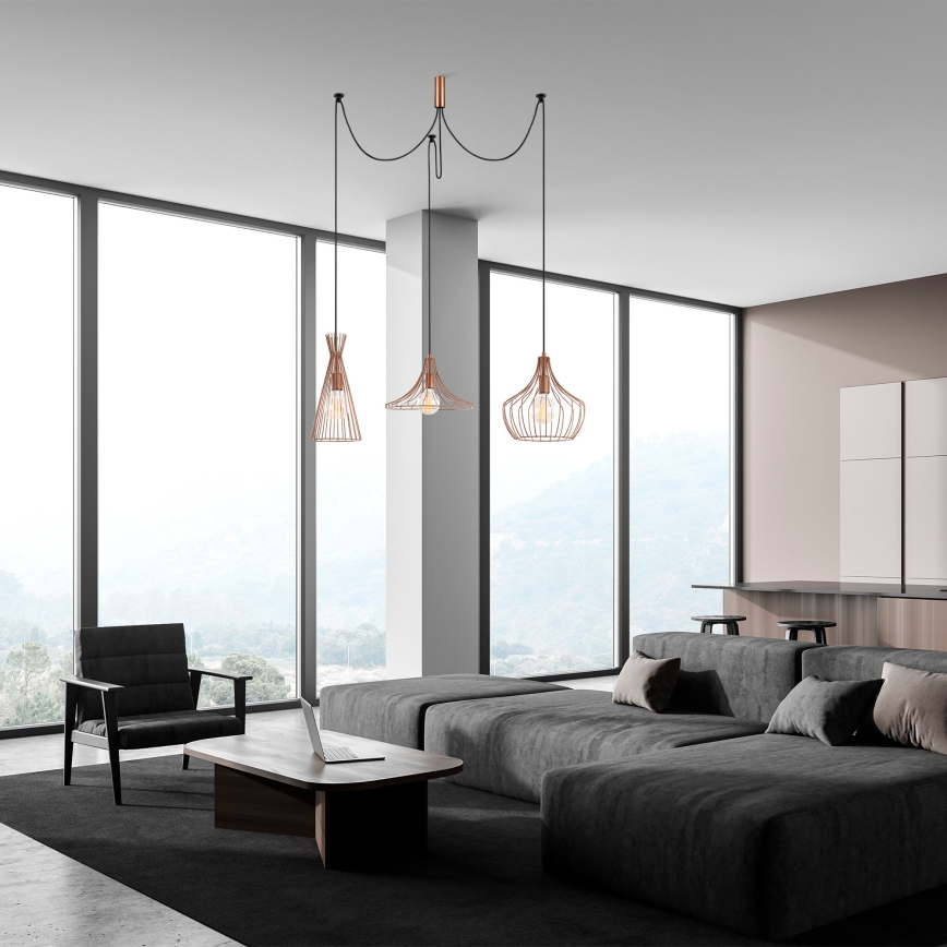 Luster na sajli MEZOPOTAMYA 3xE27/40W/230V pauk