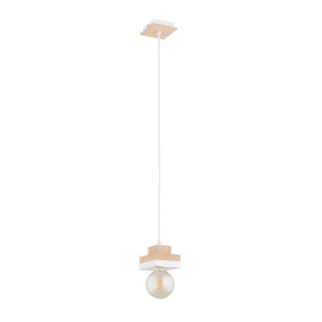 Luster na sajli MIKO 1xE27/15W/230V beli/bež