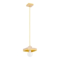 Luster na sajli MIKO 1xE27/15W/230V žuta/bež