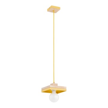 Luster na sajli MIKO 1xE27/15W/230V žuta/bež