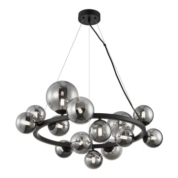 Luster na sajli MILA 14xG9/9W/230V crna/siva
