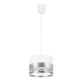 Luster na sajli MILO 1xE27/60W/230V, srebrne boje