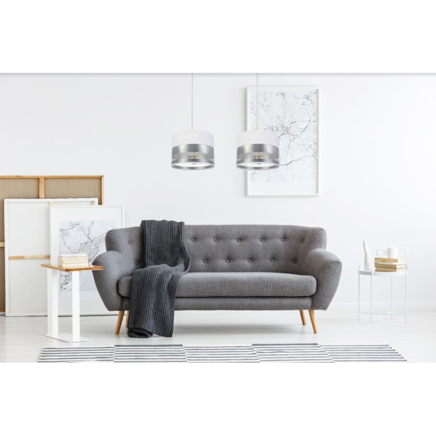 Luster na sajli MILO 2xE27/60W/230V srebran