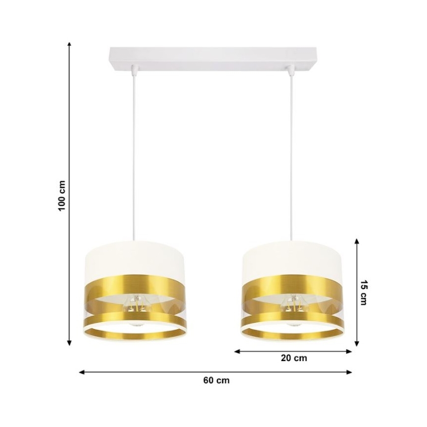 Luster na sajli MILO 2xE27/60W/230V zlatna