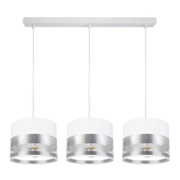 Luster na sajli MILO 3xE27/60W/230V srebrne boje