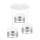 Luster na sajli MILO 3xE27/60W/230V, srebrne boje