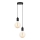 Luster na sajli MIROS 2xE27/60W/230V okrugli, crne boje
