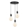 Luster na sajli MIROS 3xE27/60W/230V okrugli crni