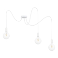 Luster na sajli MIROS 3xE27/60W/230V u obliku pauka, bela
