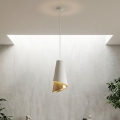 Luster na sajli MODA 1xE27/15W/230V bela/zlatna