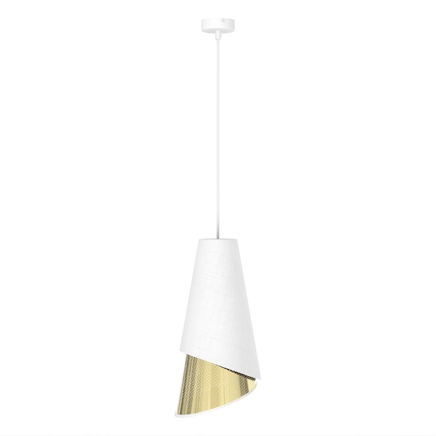 Luster na sajli MODA 1xE27/15W/230V bela/zlatna