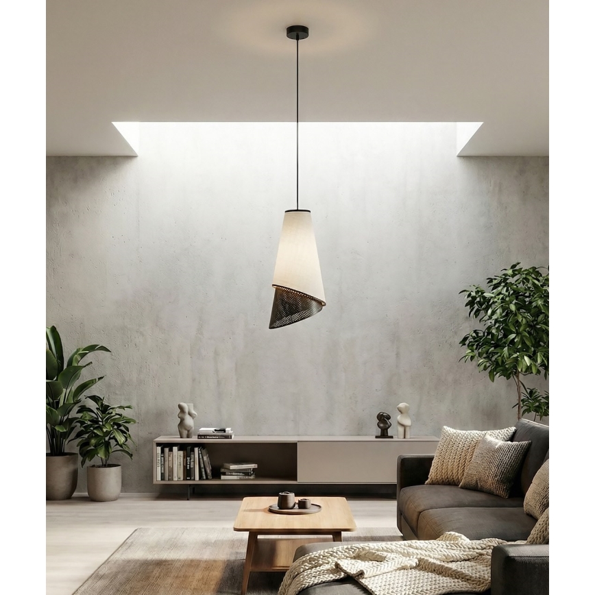 Luster na sajli MODA 1xE27/15W/230V siva/crna