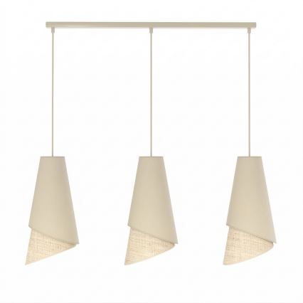 Luster na sajli MODA 3xE27/15W/230V bež/ratan