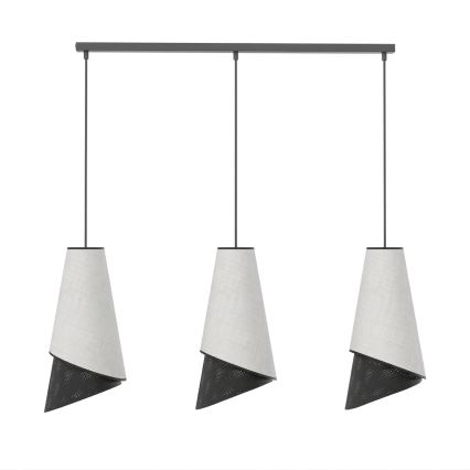 Luster na sajli MODA 3xE27/15W/230V siva/crna