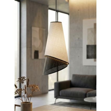Luster na sajli MODA 3xE27/15W/230V siva/crna