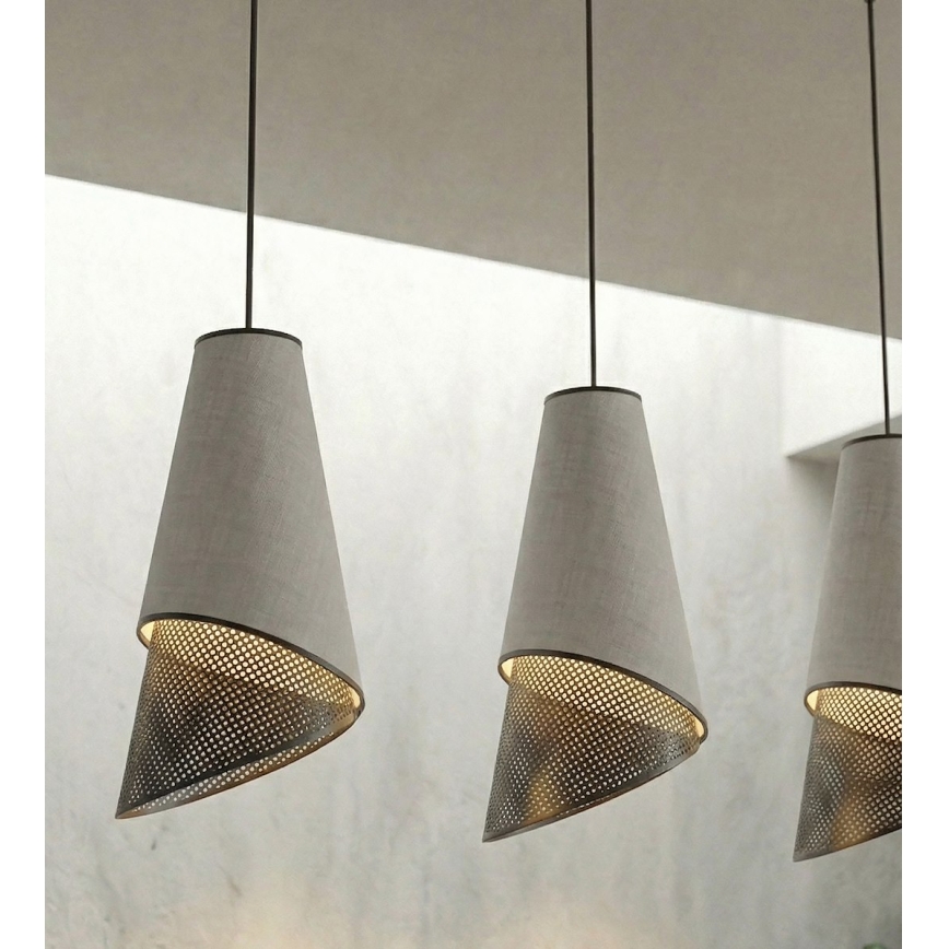 Luster na sajli MODA 3xE27/15W/230V siva/crna