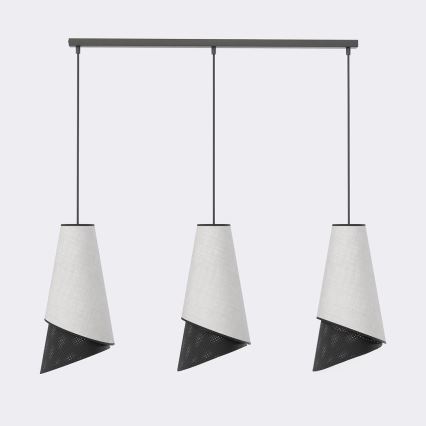 Luster na sajli MODA 3xE27/15W/230V siva/crna