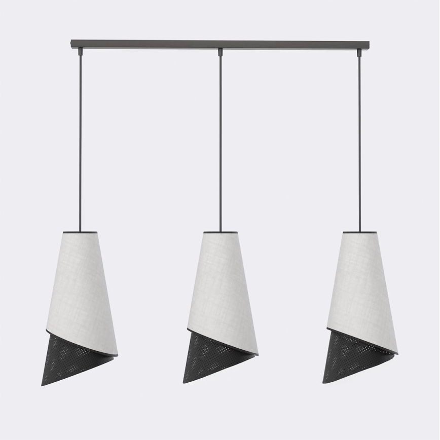 Luster na sajli MODA 3xE27/15W/230V siva/crna