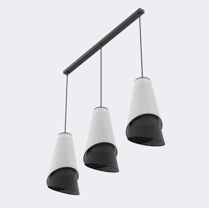 Luster na sajli MODA 3xE27/15W/230V siva/crna