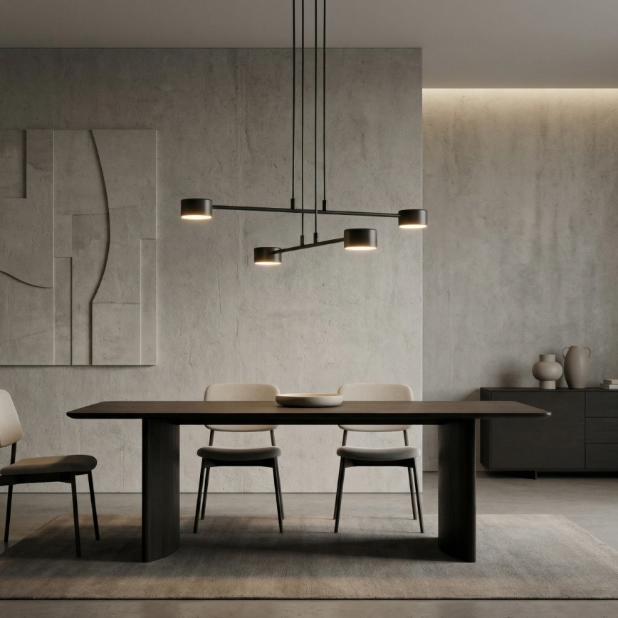 Luster na sajli MODUS 4xGX53/10W/230V, crne boje