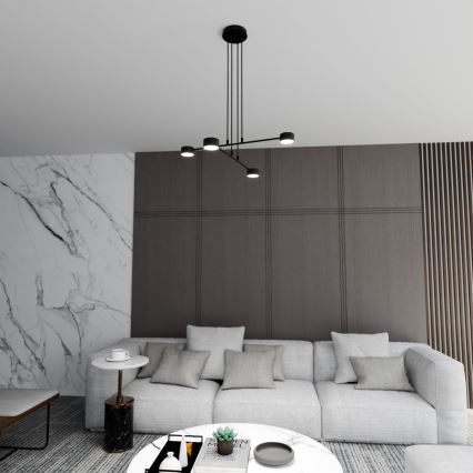 Luster na sajli MODUS 4xGX53/10W/230V, crne boje