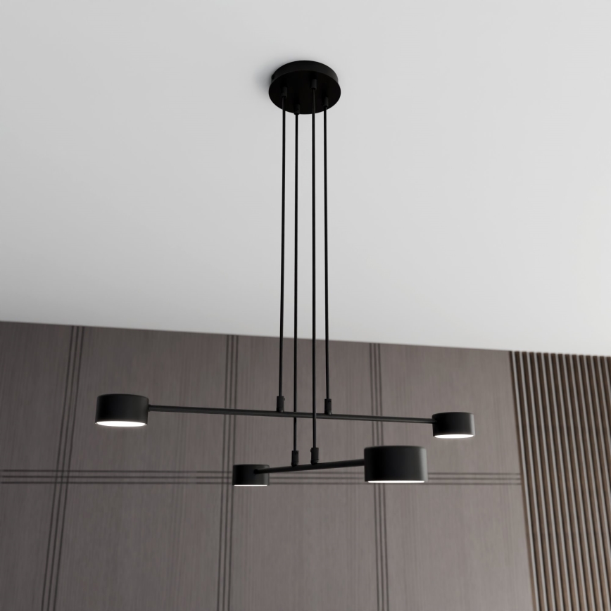 Luster na sajli MODUS 4xGX53/10W/230V, crne boje