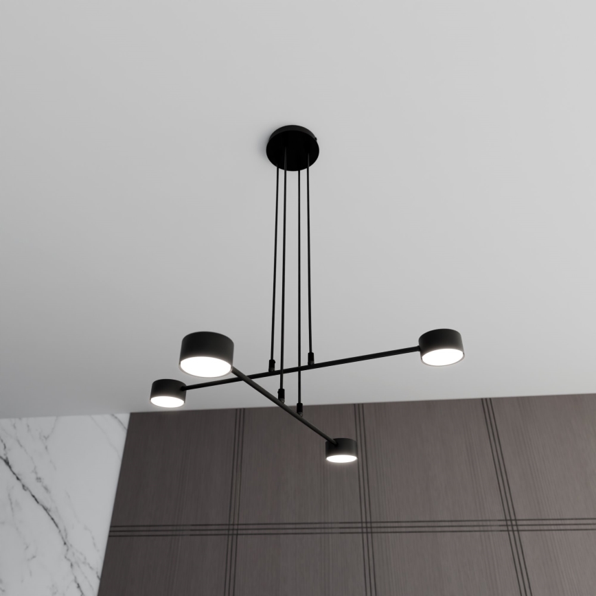 Luster na sajli MODUS 4xGX53/10W/230V, crne boje