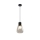 Luster na sajli MOLDO 1xE27/40W/230V crni/prozirni