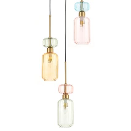 Luster na sajli MOLLY 3xE14/40W/230V, prečnik 38 cm, šaren