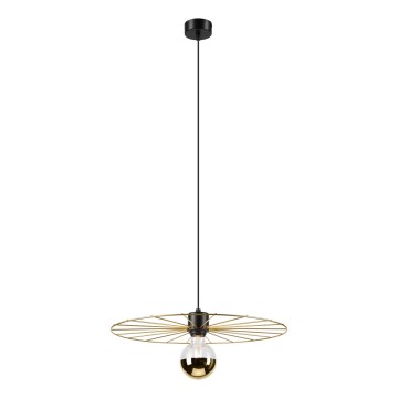 Luster na sajli MONTANA 1xE27/15W/230V prečnik 45 cm zlatna/crna