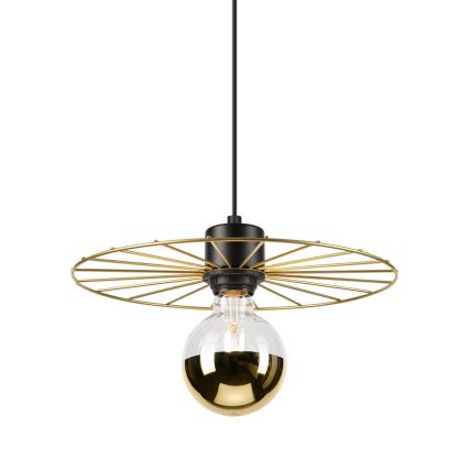Luster na sajli MONTANA 1xE27/15W/230V prečnika 30 cm zlatna/crna