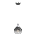 Luster na sajli MONTE 1xE27/60W/230V prečnik 15 cm mat hrom